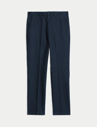 Regular Fit Keten Karışımlı Chino