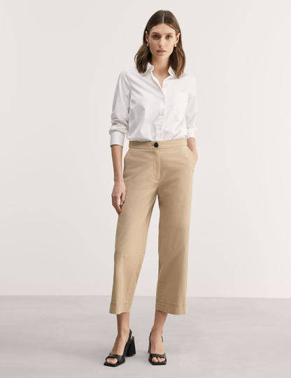 Jaeger Regular Fit Yüksek Bel Crop Pantolon