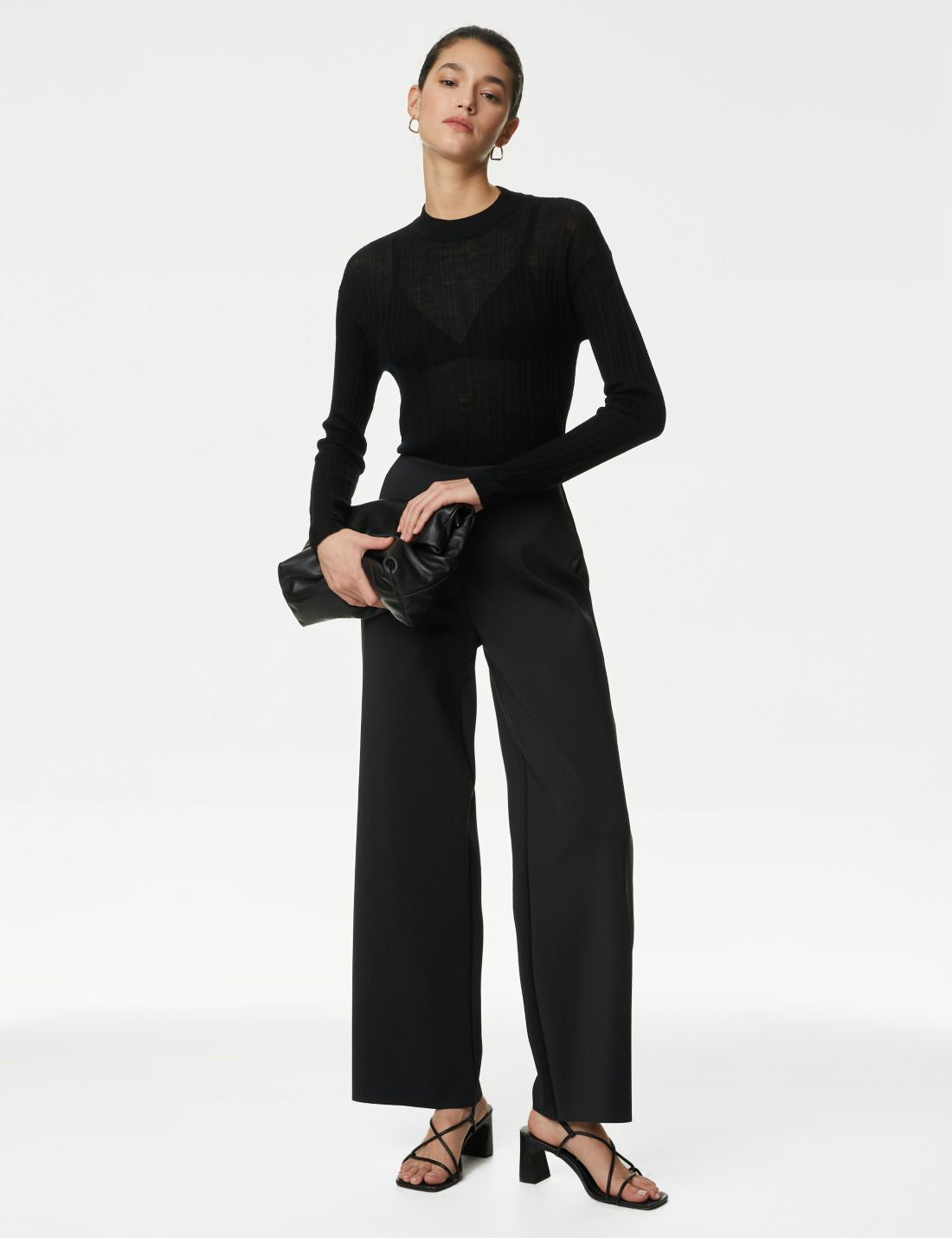 Wide Leg Örme Pantolon