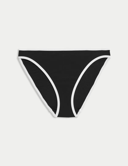 Kontrast Şerit Detaylı Yüksek Kesim Bikini Altı