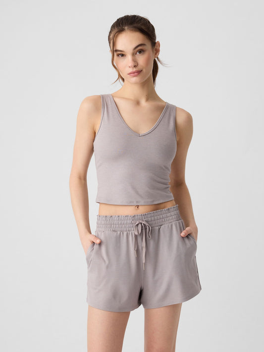 Bej Gapfit Brushed Jersey Sporcu Sütyeni