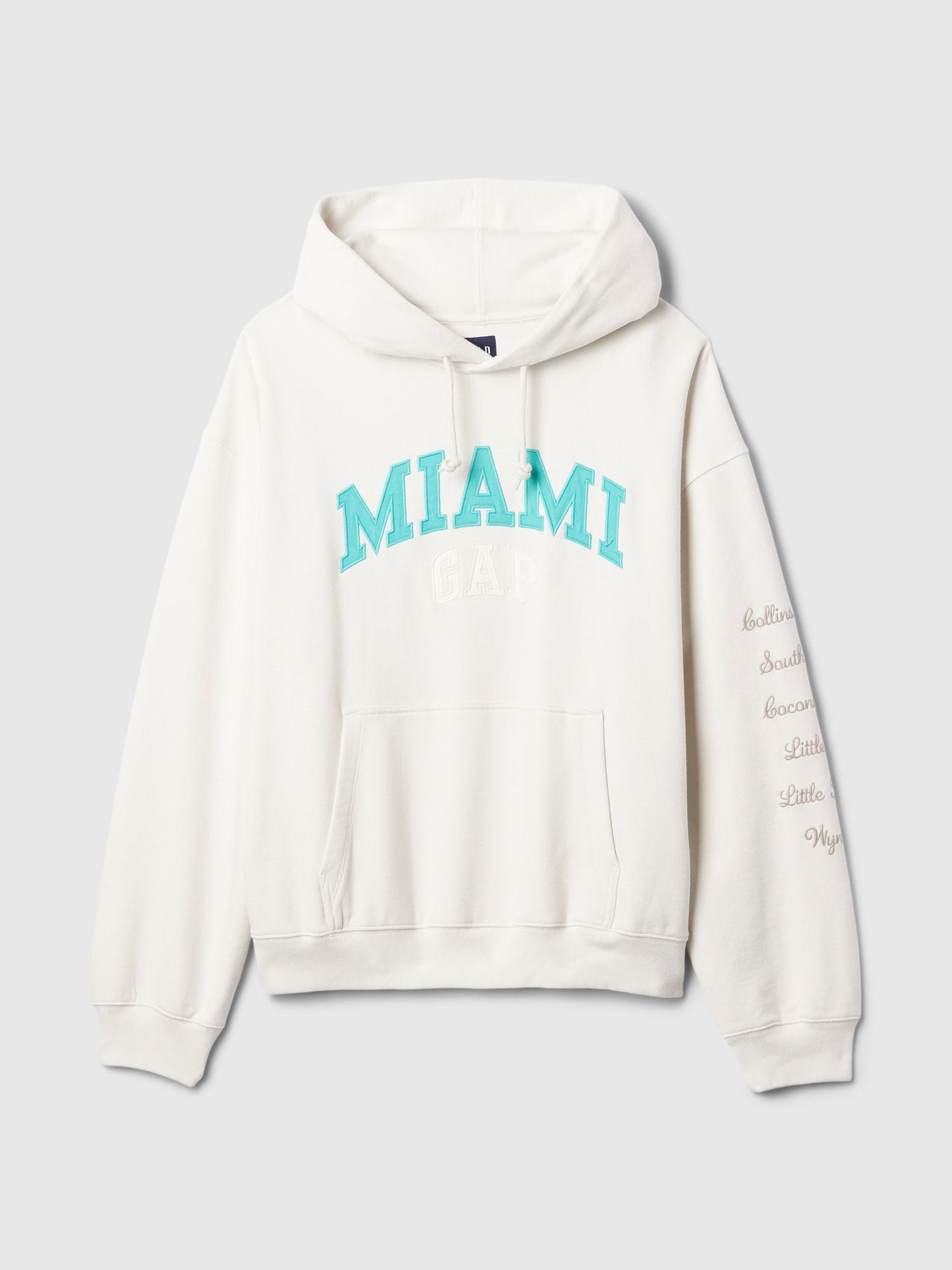 Kırık Beyaz Gap Logo Miami City Grafikli Sweatshirt