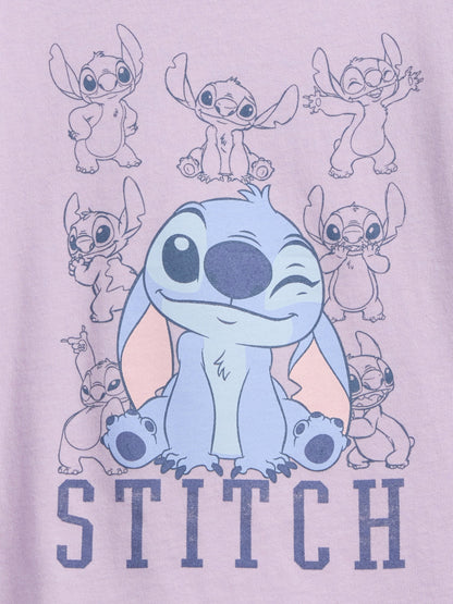 Lila Disney Grafik Baskılı T-shirt