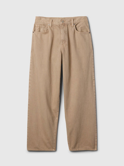 Bej Extra Baggy Jean Pantolon