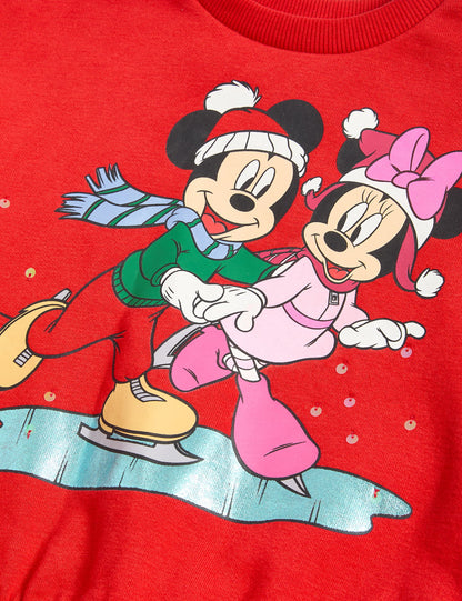 Minnie & Mickey Mouse:trade_mark: Christmas Sweatshirt (2-8 Yaş)