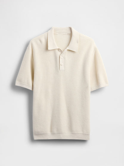 Krem Relaxed Sweatshirt Polo T-shirt