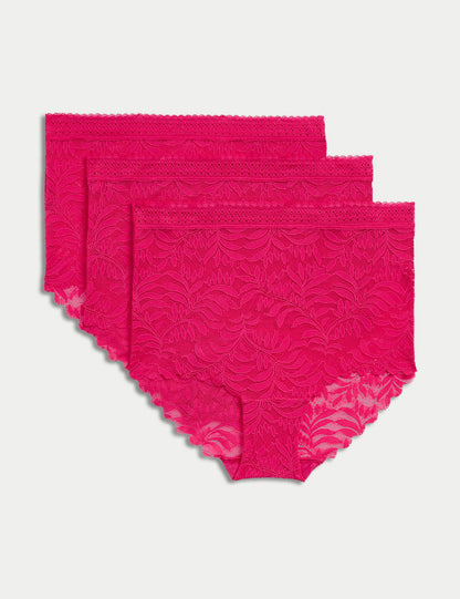 3'lü Flexifit™ Dantel Full Brief Külot Seti