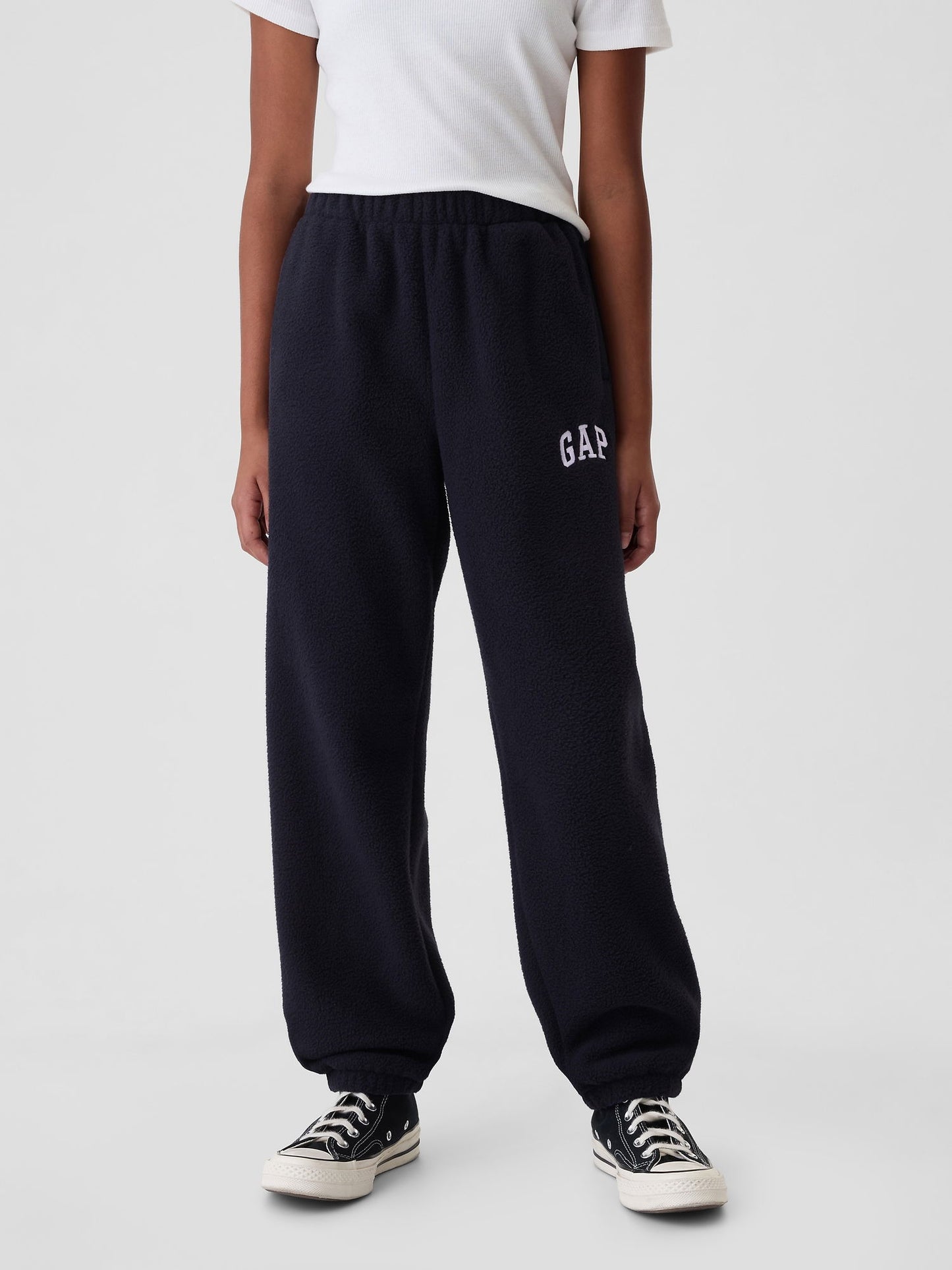 Lacivert Gap Logo Polar Fleece Jogger Eşofman Altı