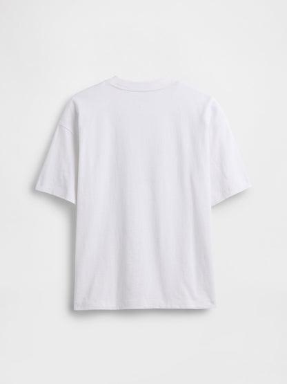Beyaz Istanbul Logo Grafik Baskılı T-shirt