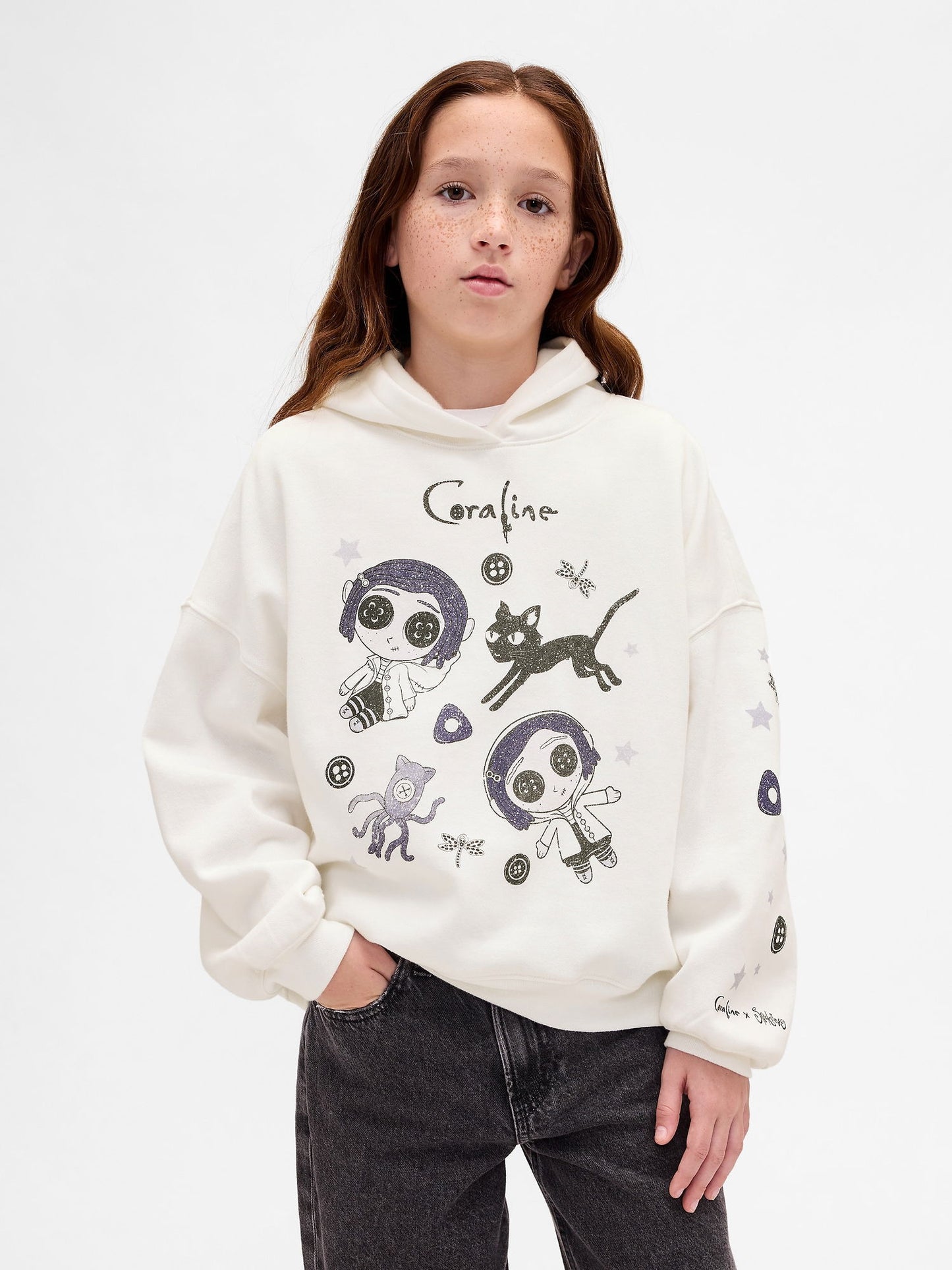 Beyaz Vintagesoft Grafik Sweatshirt