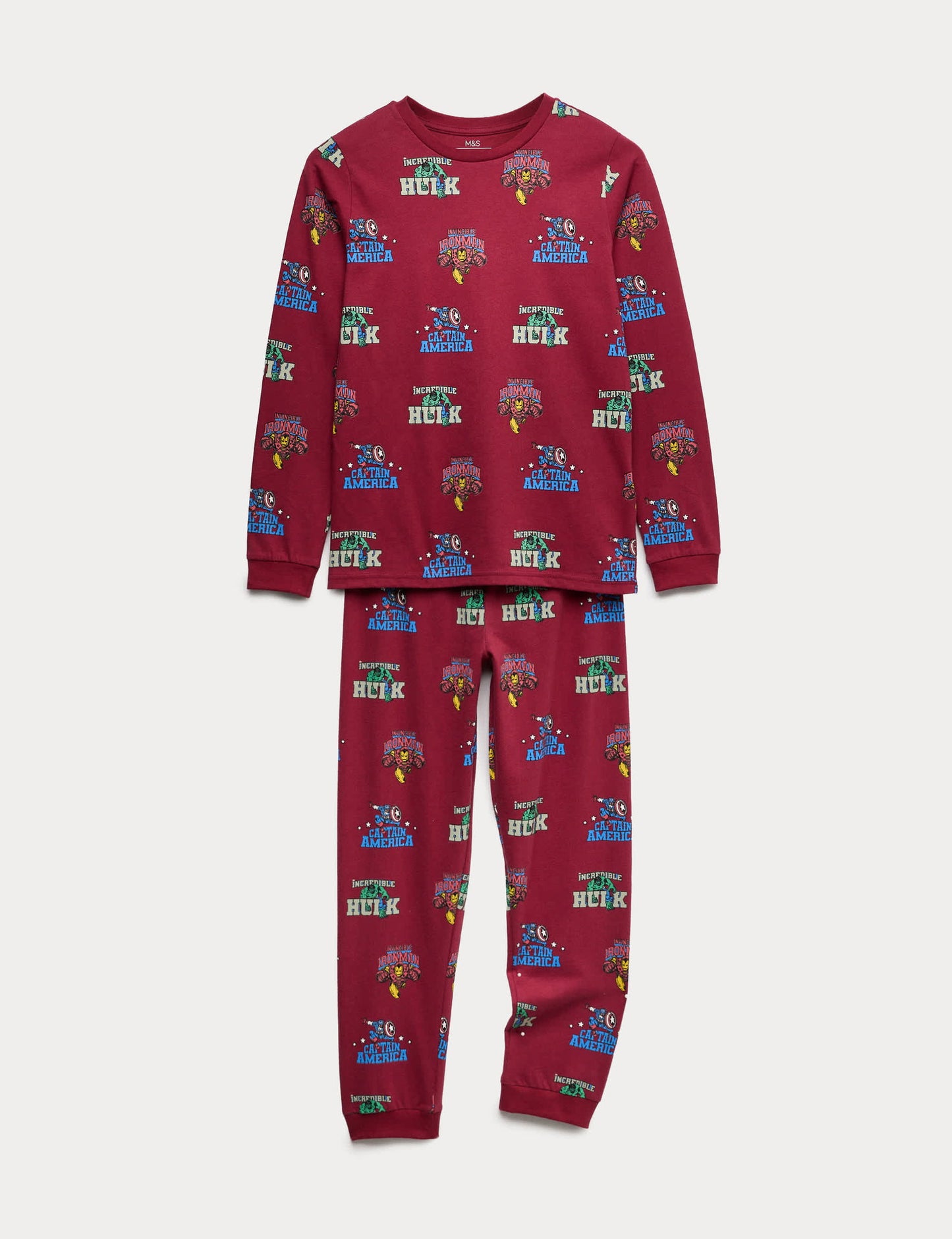 Marvel Baskılı Pamuk Pijama Takımı (3-12 Yaş)