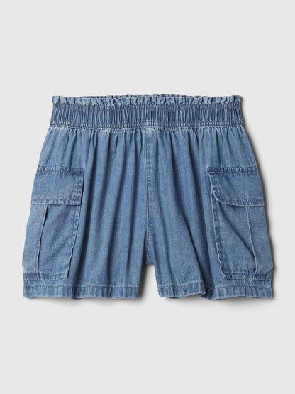 Mavi Mid Rise Denim Utility Şort