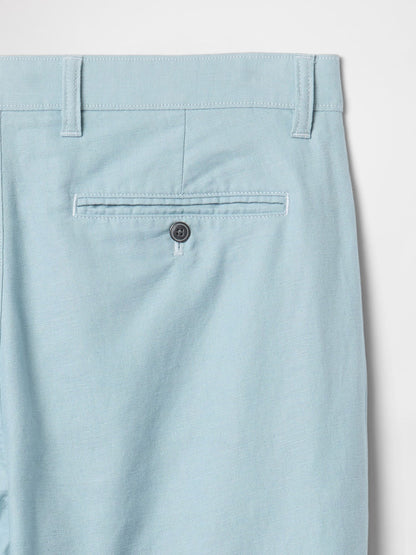 Açık Mavi Keten Karışımı Khaki Pantolon