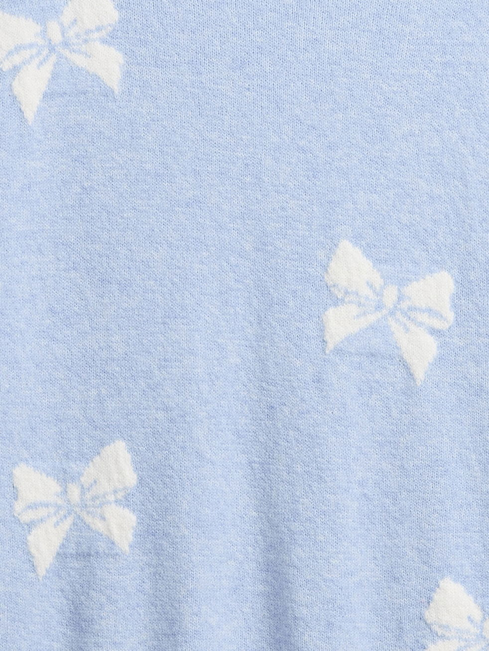 Açık Mavi Cashsoft Intarsia Crew Kazak
