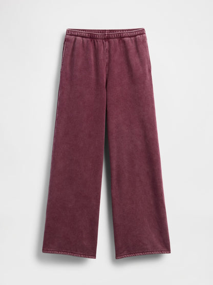 Bordo Vintagesoft Baggy Wide-leg Eşofman Altı