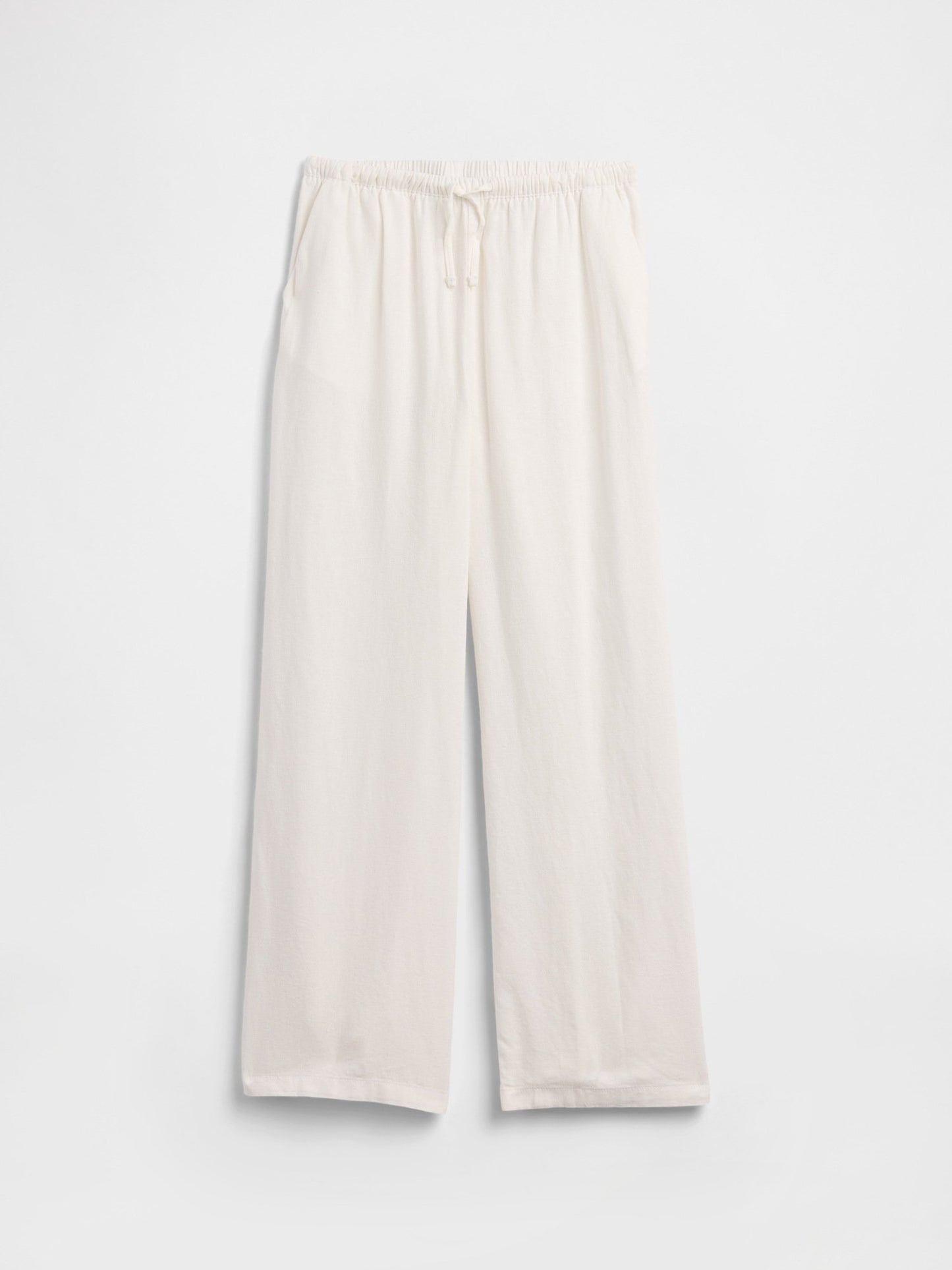 Beyaz Relaxed Pull-on Wide-leg Pantolon