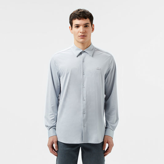 Lacoste Erkek Slim Fit Gri Gömlek