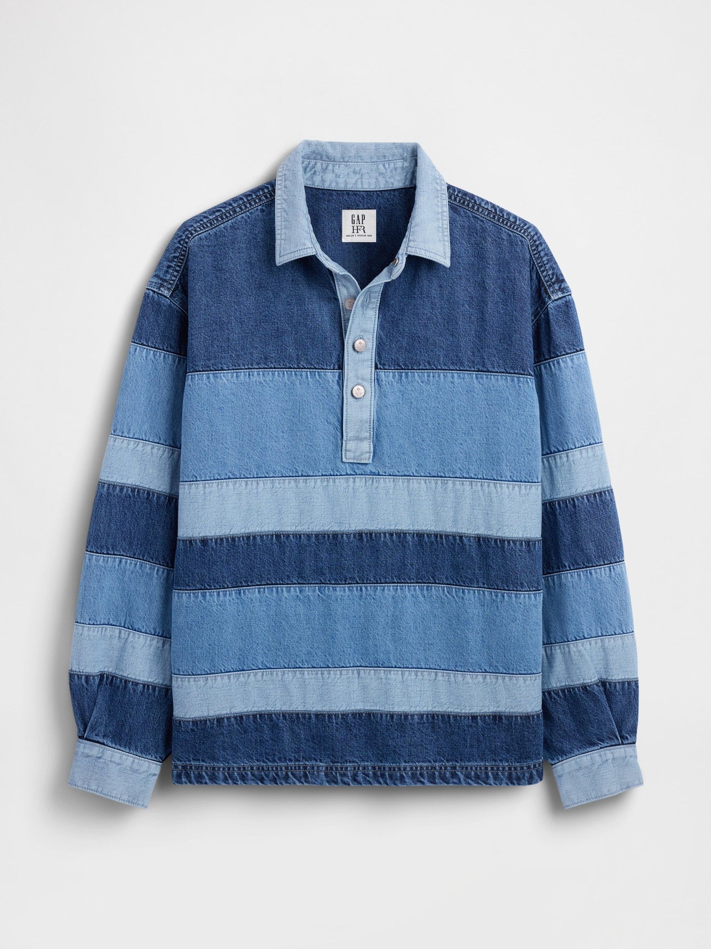 Mavi Gap × Hfr Çizgili Denim Polo T-shirt By Daveed Baptiste