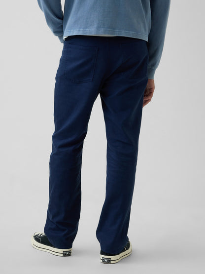 Açık Gri Keten Karışımlı Relaxed Straight Pantolon