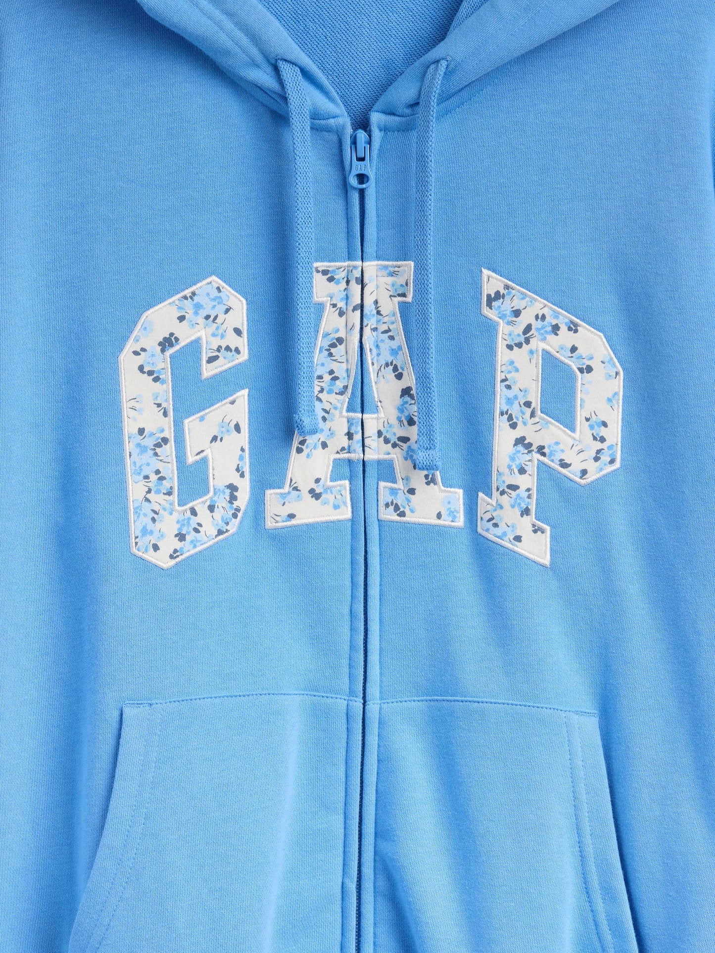 Açık Mavi Gap Logo Fermuarlı Fransız Havlu Kumaş Sweatshirt