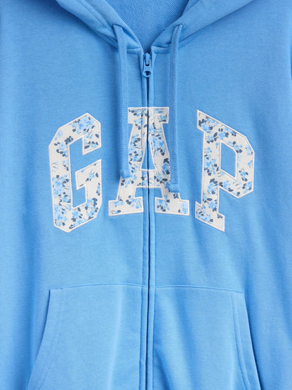 Açık Mavi Gap Logo Fermuarlı Fransız Havlu Kumaş Sweatshirt