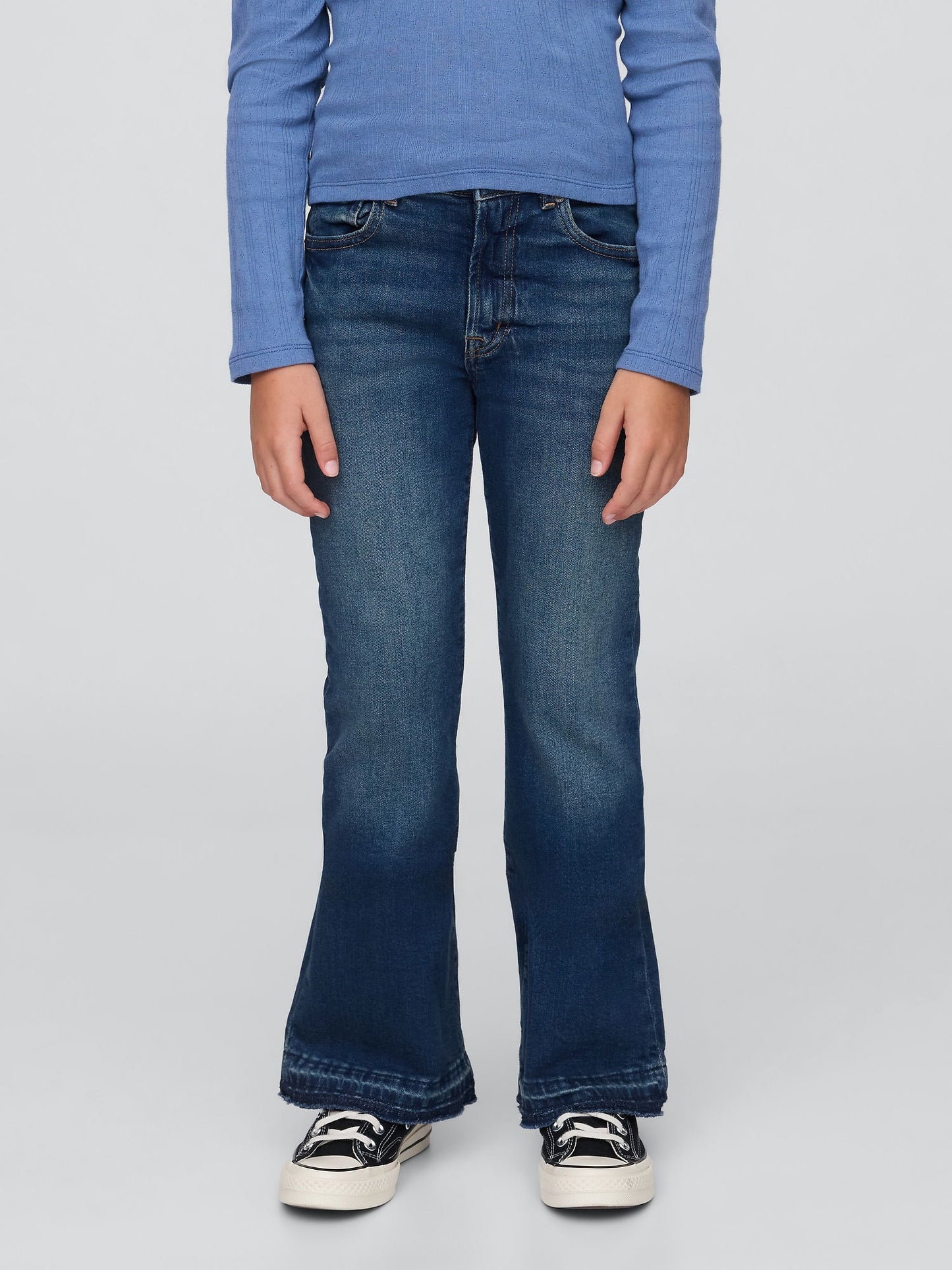 Koyu Mavi High Rise '70s Flare Jean Pantolon