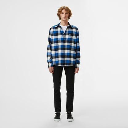 Lacoste Erkek Relaxed Fit Kareli Lacivert Gömlek