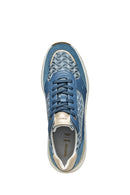 Geox Kadın Mavi D Spherica Ec13 A - Nap + Emb.te Bağcıklı Dolgu Topuklu Sneaker