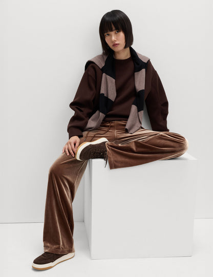 Wide Leg Kadife Jogger Eşofman Altı