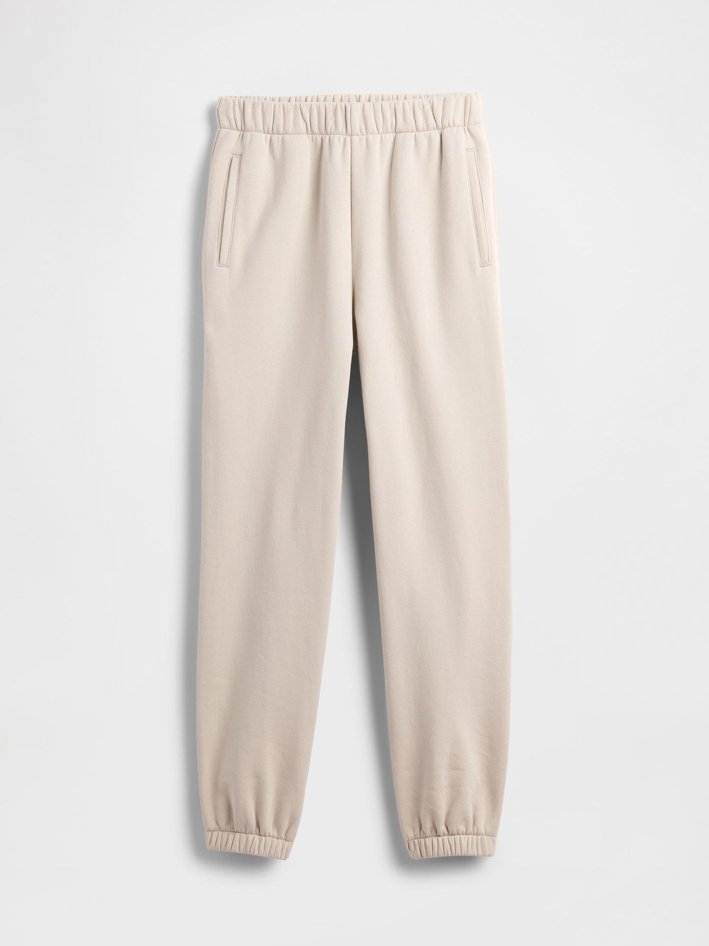 Krem High Rise Boyfriend Jogger Eşofman Altı