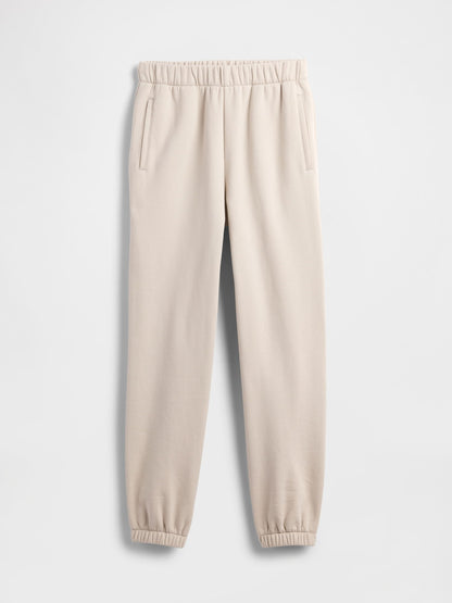 Krem High Rise Boyfriend Jogger Eşofman Altı