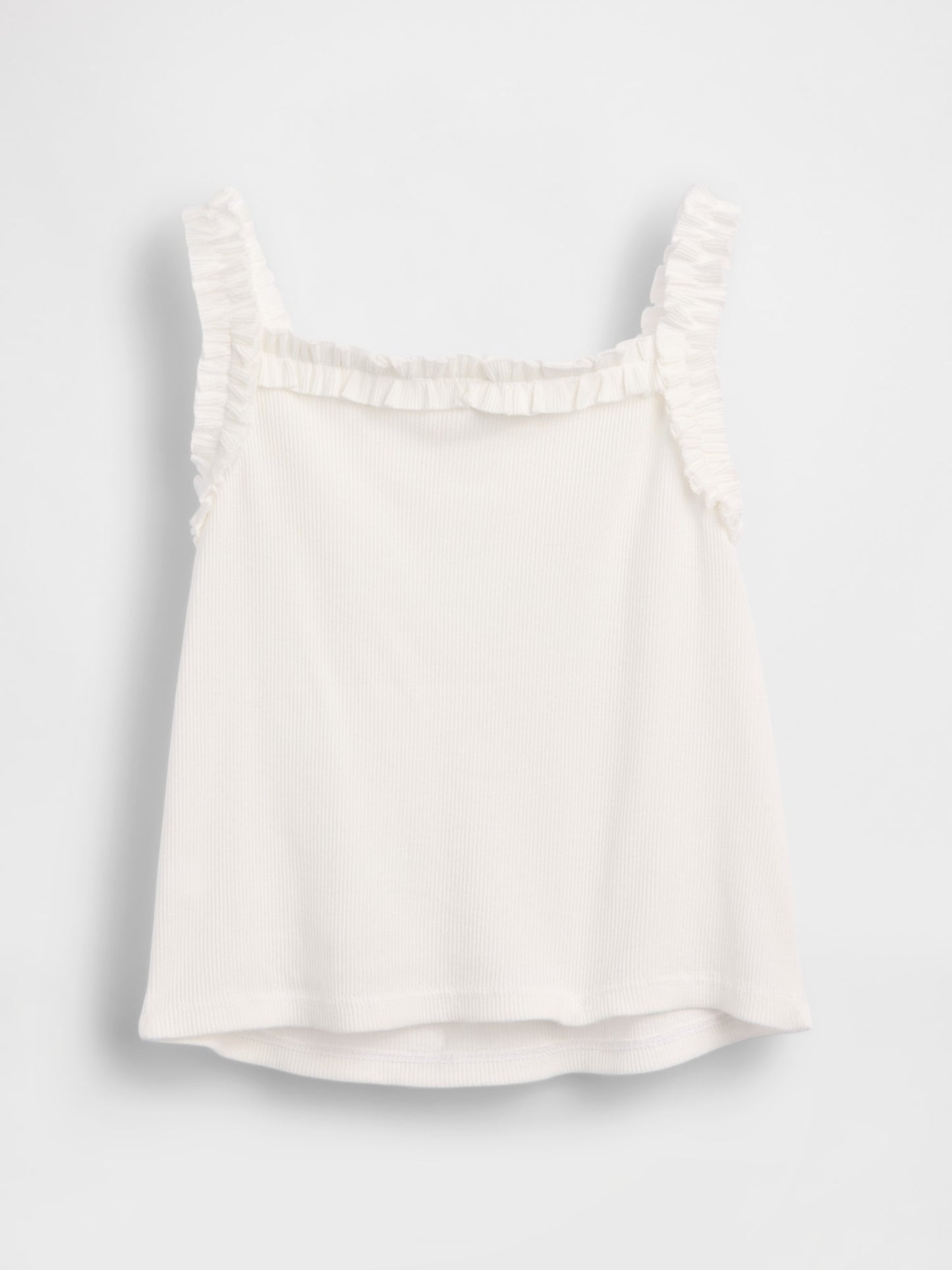 Beyaz Fitilli Fırfır Apron Askılı Atlet