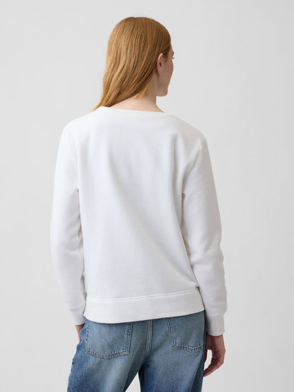 Beyaz Relaxed Gap Logo Sweatshirt