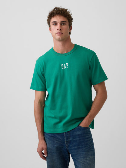 Yeşil Heavyweight Relaxed Logo T-shirt