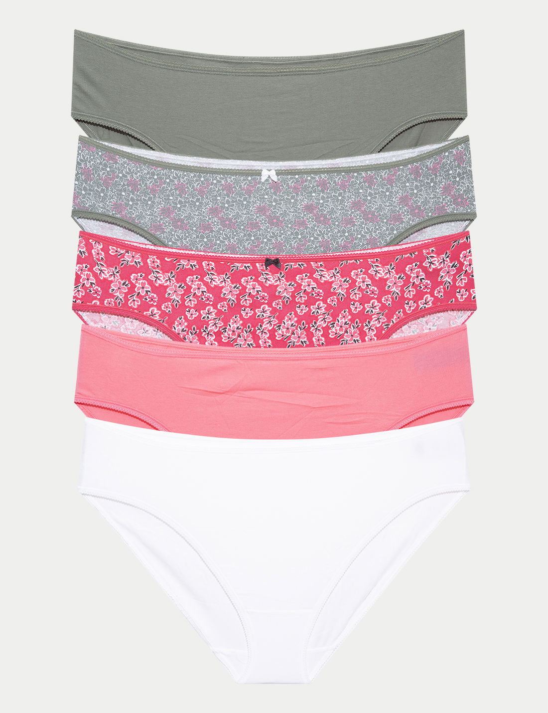 5'li Cotton Lycra:registered: High Leg Külot Seti