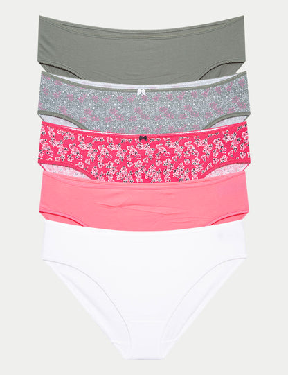5'li Cotton Lycra:registered: High Leg Külot Seti