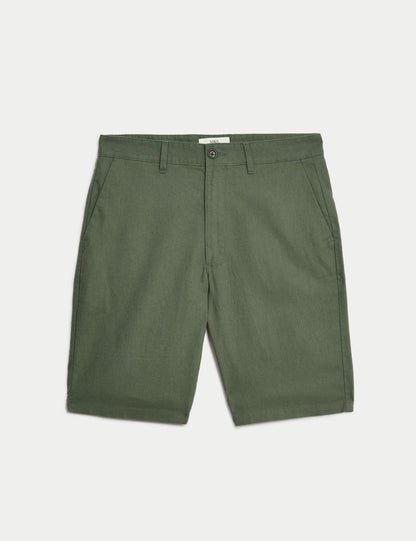 Regular Fit Keten Şort