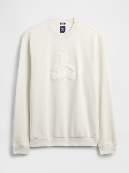 Beyaz Vintagesoft Brannan Bear Logo Sweatshirt