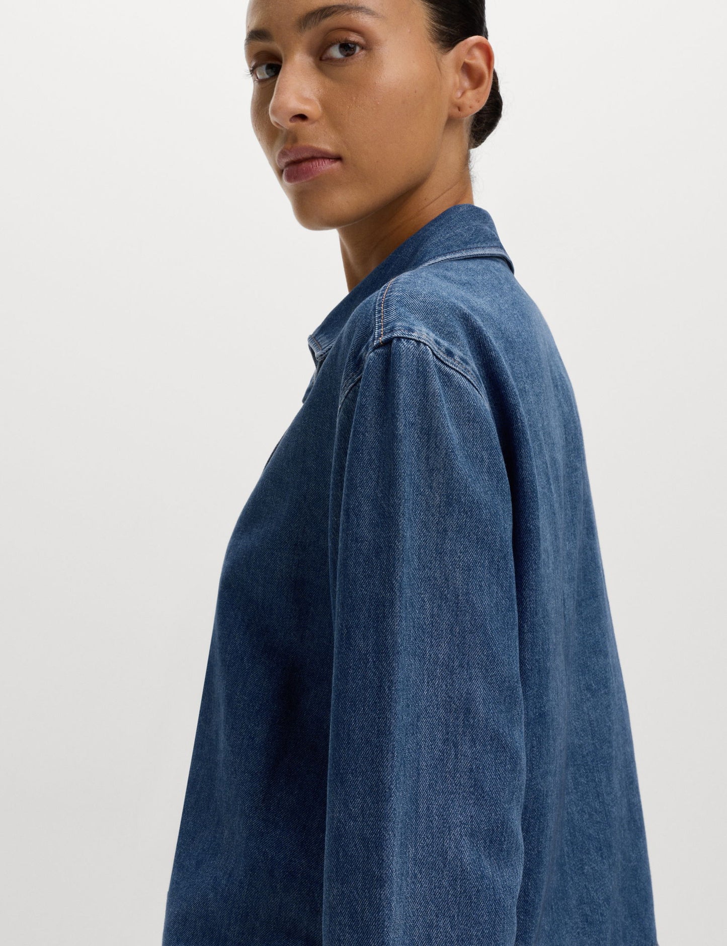 Denim Bağlamalı Bluz