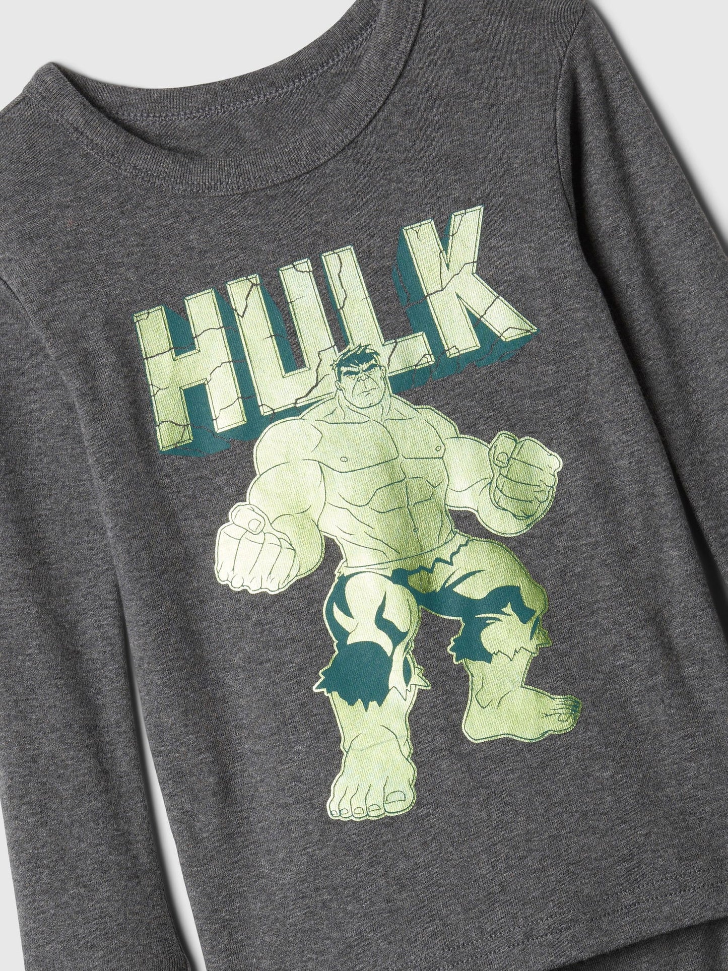 Koyu Gri Organik Pamuk Marvel Grafikli Pijama Takımı