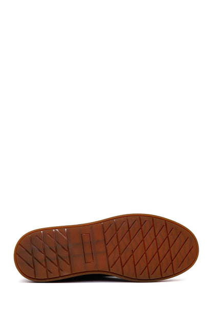 Erkek Kahverengi Bağcıklı Süet Deri Sneaker