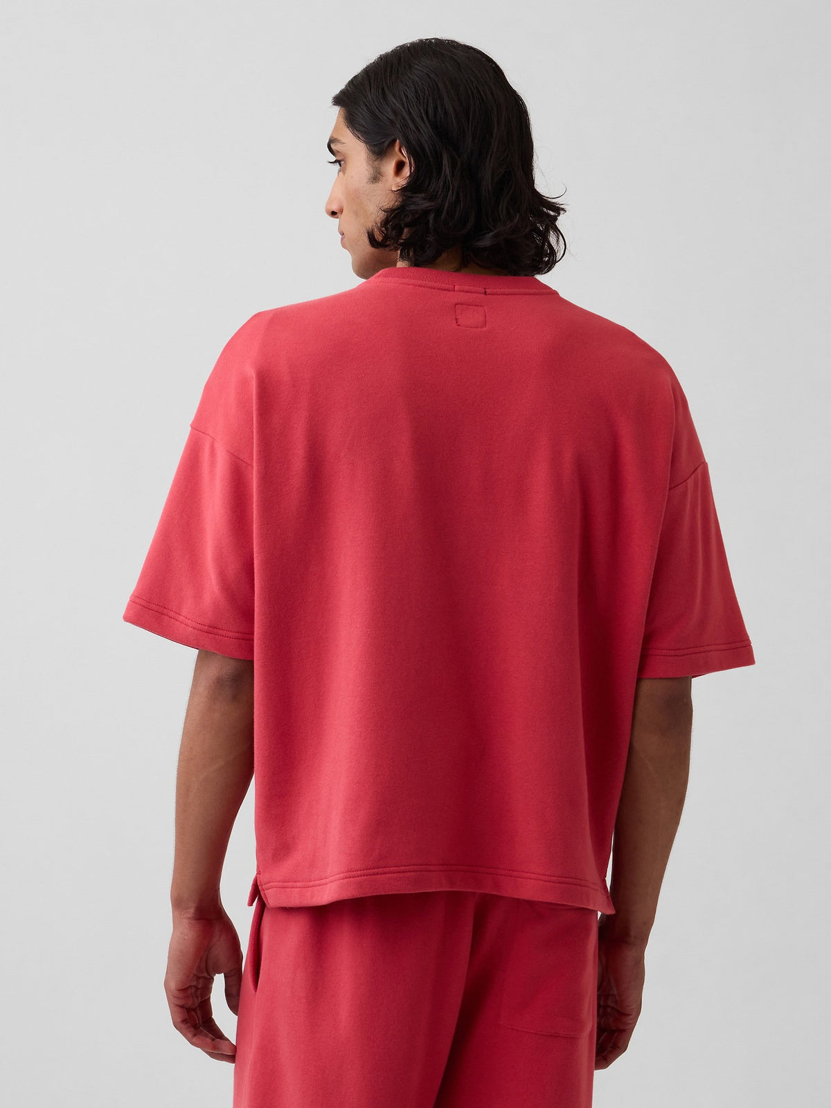 Kırmızı Vintagesoft Terry Oversize Logo Sweatshirt
