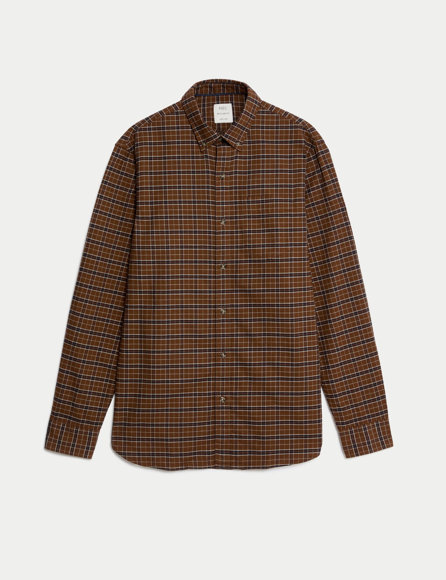Saf Pamuklu Regular Fit Oxford Gömlek