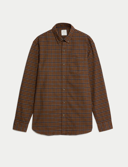 Saf Pamuklu Regular Fit Oxford Gömlek