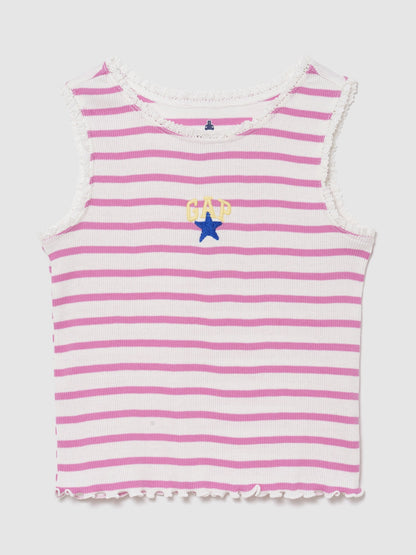 Pembe Mix & Match Grafik Logo Fitilli Kolsuz T-shirt