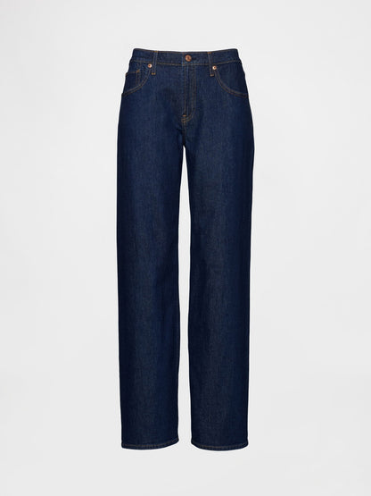 Koyu Mavi Low Rise '90s Jean Pantolon
