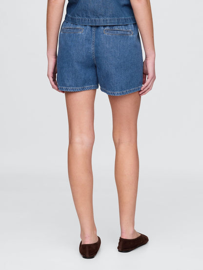 Mavi Mid Rise Ultrasoft Denim Boxer Şort