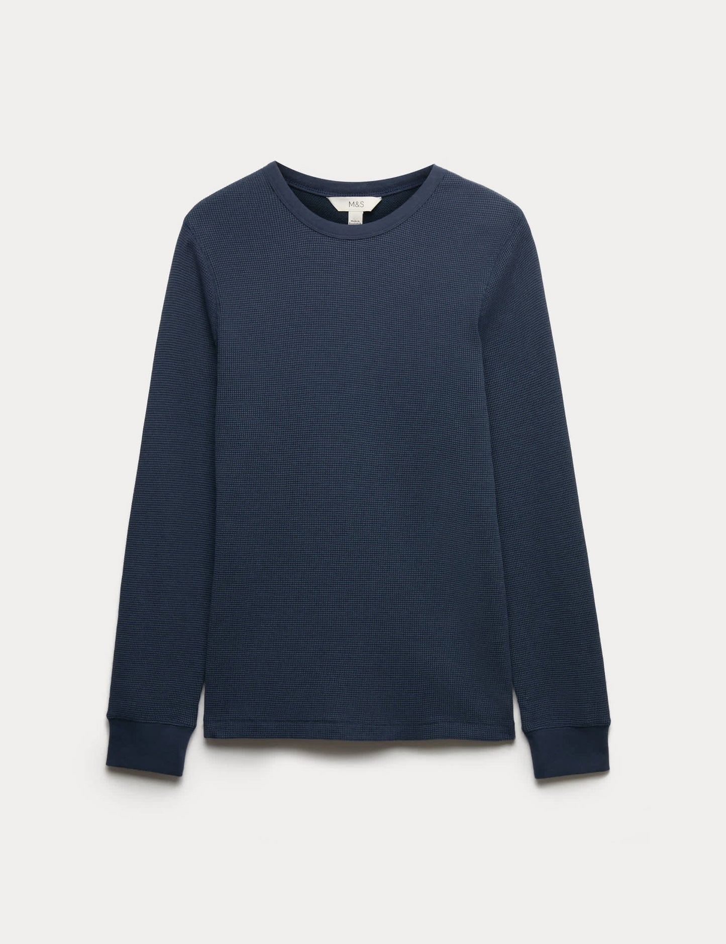 Pamuklu Waffle Dokulu Sweatshirt