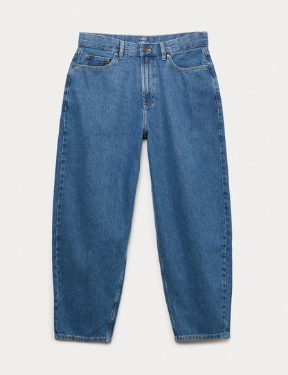 Pamuklu Barrel Leg Jean