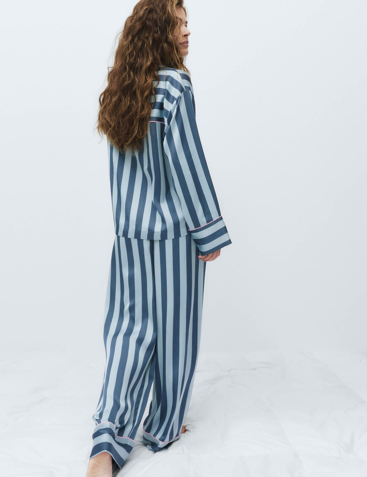 Dream Satin™ Çizgili Saten Pijama Takımı